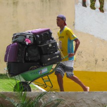 Taxi with luggage in Morro de Sao Paulo